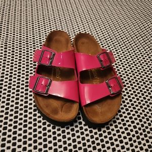 Birkenstocks Papillio Pink Platform Arizona Sandal